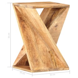 Table d'appoint 35x35x55 cm Bois de manguier massif 