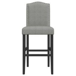 Chaises de bar lot de 2 bois massif d'hévéa et tissu 