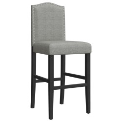 Chaises de bar lot de 2 bois massif d'hévéa et tissu 