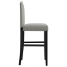 Chaises de bar lot de 2 bois massif d'hévéa et tissu 
