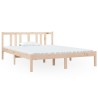 Cadre de lit sans matelas bois massif 140x190 cm 