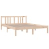 Cadre de lit sans matelas bois massif 140x190 cm 