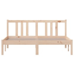 Cadre de lit sans matelas bois massif 140x190 cm 
