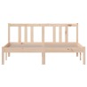Cadre de lit sans matelas bois massif 140x190 cm 