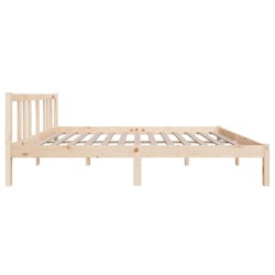 Cadre de lit sans matelas bois massif 140x190 cm 