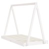 Cadre de lit pour enfant blanc 80x160 cm bois de pin massif 