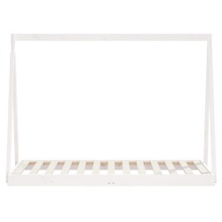 Cadre de lit pour enfant blanc 80x160 cm bois de pin massif 