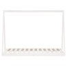 Cadre de lit pour enfant blanc 80x160 cm bois de pin massif 