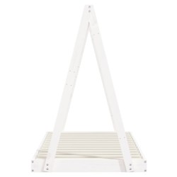 Cadre de lit pour enfant blanc 80x160 cm bois de pin massif 