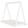 Cadre de lit pour enfant blanc 80x160 cm bois de pin massif 
