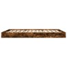 Cadre de lit sans matelas chêne fumé 160x200 cm bois ingénierie 