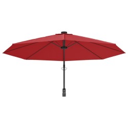 Parasol mural rouge vif 290 cm 
