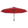 Parasol mural rouge vif 290 cm 