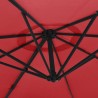 Parasol mural rouge vif 290 cm 