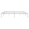 Cadre de lit métal sans matelas blanc 200x200 cm 