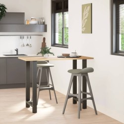 Pieds de table de bar Anthracite 2 pièces 60 x (100-101) cm Acier 