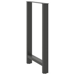 Pieds de table de bar Anthracite 2 pièces 60 x (100-101) cm Acier 