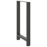 Pieds de table de bar Anthracite 2 pièces 60 x (100-101) cm Acier 