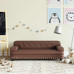 Canapé pour enfants marron 90x53x30 cm similicuir 