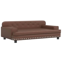 Canapé pour enfants marron 90x53x30 cm similicuir 
