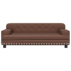 Canapé pour enfants marron 90x53x30 cm similicuir 