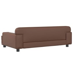 Canapé pour enfants marron 90x53x30 cm similicuir 