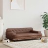 Lit pour chien marron 90x53x30 cm similicuir 