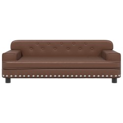 Lit pour chien marron 90x53x30 cm similicuir 