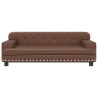 Lit pour chien marron 90x53x30 cm similicuir 