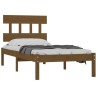 Cadre de lit sans matelas marron miel 100x200 cm bois massif 