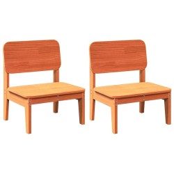 Chaises de jardin lot de 2 cire marron 60x52,5x72 cm 