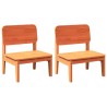 Chaises de jardin lot de 2 cire marron 60x52,5x72 cm 