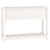 Jardinière et étagère Blanc 111,5x34,5x81 cm Bois massif de pin 