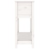 Jardinière et étagère Blanc 111,5x34,5x81 cm Bois massif de pin 