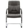 Chaise de bureau cantilever Gris Tissu 