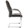 Chaise de bureau cantilever Gris Tissu 