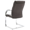 Chaise de bureau cantilever Gris Tissu 