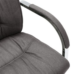 Chaise de bureau cantilever Gris Tissu 