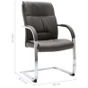 Chaise de bureau cantilever Gris Tissu 