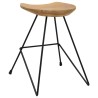 Tabourets lot de 2 bois de teck massif 