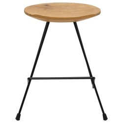 Tabourets lot de 2 bois de teck massif 