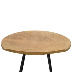 Tabourets lot de 2 bois de teck massif 