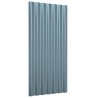 Panneaux de toiture 36 pcs Acier enduit de poudre Gris 80x36 cm 