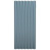 Panneaux de toiture 36 pcs Acier enduit de poudre Gris 80x36 cm 