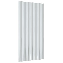 Panneaux de toiture 36 pcs Acier enduit de poudre Gris 80x36 cm 