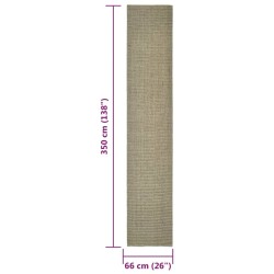 Tapis en sisal pour griffoir taupe 66x350 cm 