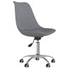 Chaises pivotantes à manger lot de 2 Gris clair Tissu 