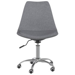 Chaises pivotantes à manger lot de 2 Gris clair Tissu 