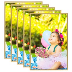 Collage de cadres photo 5 pcs de mur Doré 70x90 cm MDF 