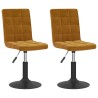 Chaises pivotantes à manger lot de 2 marron velours 
